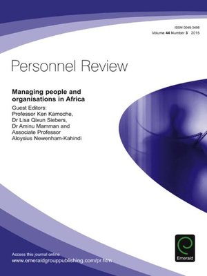 cover image of Personnel Review, Volume 44, Issue 3